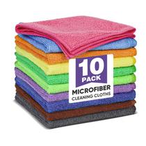 Panos de Microfibra para Limpeza TEAWOO Pacote com 10 Unidades 30x30cm Panos de Microfibra para Limpeza TEAWOO Pacote com 10 Unidades 30x30cm