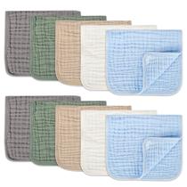 Panos de musselina para arrotar Arnzion, pacote com 10, 100% algodão, 15x25 cm