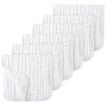 Panos de musselina para arrotar Looxii Baby Girl, pacote com 6, ultramacios, 20x10cm