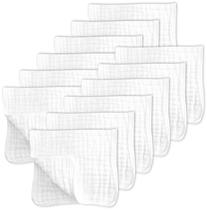 Panos de musselina para arrotar SWEET DOLPHIN, pacote com 12 unidades, 100% algodão para bebês