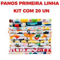 Panos De Prato Atacado Estampas Sortidas kits com 5, 10, 20, 40, 60 ou 80 unidades