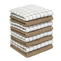 Panos de prato Bumble Premium Cotton 30 x 30 cm, 405 g/m², pacote com 8 unidades, bronzeado