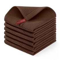 Panos de Prato Homaxy 30x30cm Algodão Pacote com 6 Café Panos de Prato Homaxy 30x30cm Algodão Pacote com 6 Café