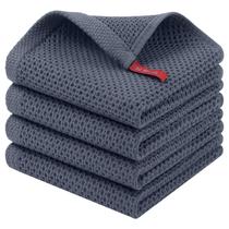 Panos de Prato Homaxy Pacote com 4 Unidades 100% Algodão 30x30 cm Cinza Panos de Prato Homaxy Pacote com 4 Unidades 100% Algodão 30x30 cm Cinza