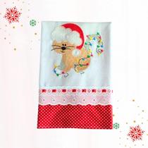 Panos de Prato Natalinos Bordados - Coleção Cats