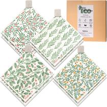 Panos de prato suecos Eulnars, pacote com 8 toalhas de papel reutilizáveis verdes