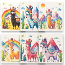 Panos de prato suecos, panos suecos, conjunto misto de 6 designs de lhama