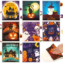 Panos de prato suecos reutilizáveis Lucomb Halloween, pacote com 8 Panos de prato suecos reutilizáveis Lucomb Halloween, pacote com 8