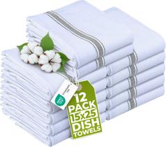 Panos de Prato Utopia Towels Cinza Pacote com 12 Unidades 100% Algodão 38x64 cm Panos de Prato Utopia Towels Cinza Pacote com 12 Unidades 100% Algodão 38x64 cm