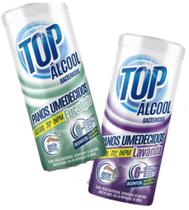 Panos Lenços Umedecidos Álcool Bactericida 70 Kit 3 Potes