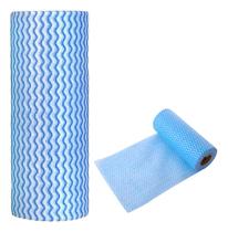 Panos Multiuso Perfex 28x40cm Rolo Limpeza Azul Azul com 50