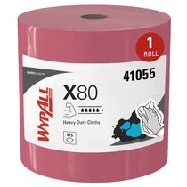 Panos WyPall PowerClean X80 Heavy Duty 475 folhas vermelhos Panos WyPall PowerClean X80 Heavy Duty 475 folhas vermelhos