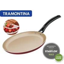 Panquequeira frigideira Tramontina Turim Cor Vermelho Antiaderente 22cm0,6L