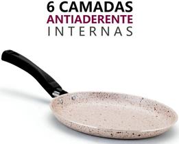 Panquequeira - Tapioqueira - Frigideira 22 cm - Bege Stone