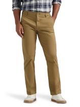 Pant Lee Masculina Extreme Motion Flat Front Straight Bronze