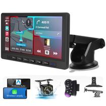 Pantalla para Coche METEESER 2024 de 7 Pulgadas HD con Touchscreen Compatible con Carplay y Android Auto