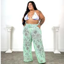 Pantalona Fem Arrastão Moda Praia/Verão Plus Size Curvy Pantalona Fem Arrastão Moda Praia/Verão Plus Size Curvy