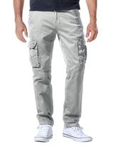 Pantalones Cargo Salvajes Casual para Hombre Match para Trabajo al Aire Libre 6531(36, Gris Claro)