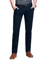 Pantalones Casuales Hombre Ajustados Cónicos Azul Talla 40