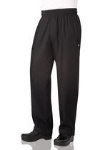 Pantalones de Chef Chef Works Essential Baggy con Cierre de Cremallera, Color Negro, Talla L