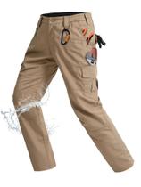 Pantalones de Trabajo Cargo para Hombre Rapoo Tácticos Impermeables Caqui 38W30L