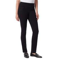 Pantalones Gloria Vanderbilt Amanda Pull On de Cintura Alta Jean 10R Negro