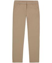 Pantalones IZOD para Niñas Uniforme Escolar Skinny de Sarga con Elasticidad Color Caqui Talla 4