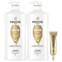 Pantene Shampoo Twin Pack com Treament de Cabelo, Renovação diária de Umidade para Cabelos Secos, Seguro para cabelos tratados com cores