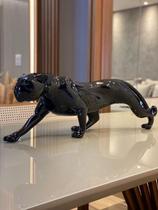 Pantera De Fibra Escultura Onça Grande Linha Deluxe Premium