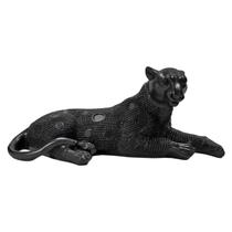 Pantera Felino Poder Deitada Preto/Branco/Dourada/Prata 33cm Pantera Felino Poder Deitada Preto/Branco/Dourada/Prata 33cm