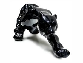 Pantera Negra Decorativa Escultura Cerâmica 36Cm Pantera Negra Decorativa Escultura Cerâmica 36Cm