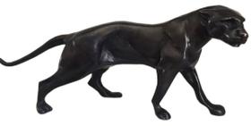 Pantera Negra Em Bronze Oxidado Tigre Onça Leopardo Felino