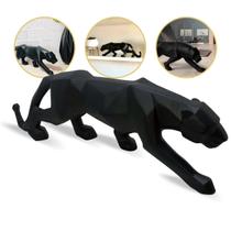 Pantera Negra Escultura Estatua Decoração Casa Leopardo 45cm - MUNDO DA PORCELANA