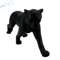 Pantera Negra Escultura Estatua Decoração Casa Leopardo