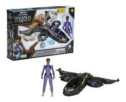 Pantera Negra Wakanda Forever Boneco Shuri 15 Cm e Veiculo Nave C/ Lançador Disco Vibranium - Hasbro