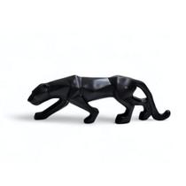 Pantera Preta Decorativa em Gesso Envernizado Design Moderno Premium 40cm AVB DECOR