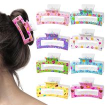 PANTIDE, 8 peças de clipes de cabelo Candy Hair Claw para meninas, coloridos