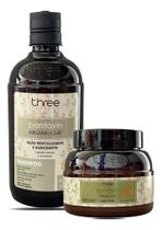 Pantovin Shampoo Organic Clay + Mascara Argila Verde Three - Three Therapy
