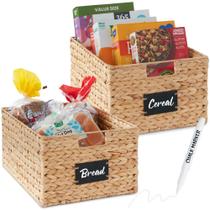 Pantry Baskets Best Choice Products 41x30x20cm, conjunto de 2 jacintos de água Pantry Baskets Best Choice Products 41x30x20cm, conjunto de 2 jacintos de água