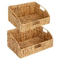 Pantry Baskets StorageWorks Water Hyacinth, conjunto de 2