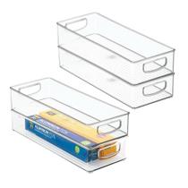 Pantry Bin InterDesign empilhável de plástico transparente, conjunto de 4