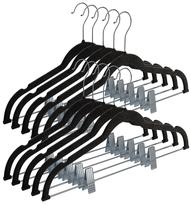 Pants Hangers Home-it, pacote com 10, veludo preto, antiderrapante Pants Hangers Home-it, pacote com 10, veludo preto, antiderrapante