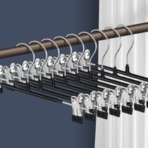 Pants Hangers HWAJAN, pacote com 10, saia ajustável, antiderrapante, preta Pants Hangers HWAJAN, pacote com 10, saia ajustável, antiderrapante, preta