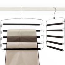 Pants Hangers TOPIA HANGER Swing Arm Space Saving, pacote com 2 unidades pretas