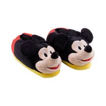 Pantufa 3D Mickey Calçado Pelucia Conforto Licenciado Disney