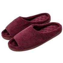 Pantufa Aberta Anatômica Elegance em Atoalhado - Bordô - 37/38