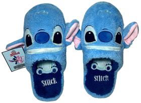 Pantufa Adulta Personagem Stitch - Azul - Unissex Masculino E Feminino - Disney - Tamanho 36/37