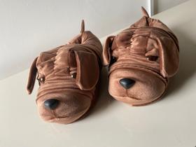 Pantufa adulto 3D Cachorro Buldogue Marrom - RV chinelos