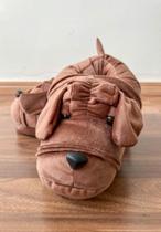 Pantufa adulto e infantil cachorro marrom fofinho 3D