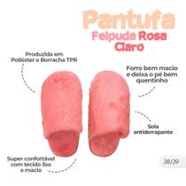 Pantufa Adulto Rosa 38/39 Super Confortável Felpuda e Macia